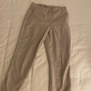 H&M beige cropped trousers